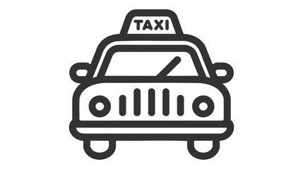 Taxi icon. Car. Vector icon isolated on white background