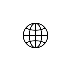 Globe icon vector, go to web icon symbols vector