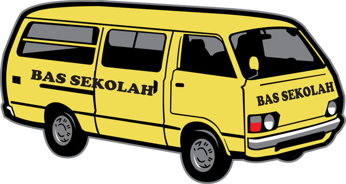 yellow delivery 1990 school van