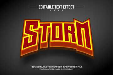 Storm 3D editable text effect template