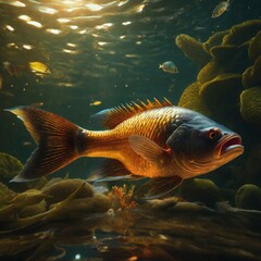 underwater scene with tropical fish. underwater scene with tropical fish. underwater world, tropical fish in the sea