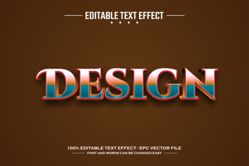 Design 3D editable text effect template