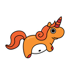 a funny unicorn character