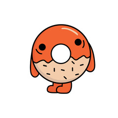 a funny donut character