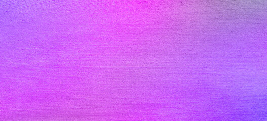 Tinted texture of a plastered wall. Purple lilac lavender grainy background for website banner. Desktop design. A large, wide template, pattern. Color gradient. Colorful, mix, bright. Original texture