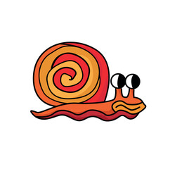 the snail crawls forward 