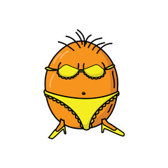 character egg in underwear