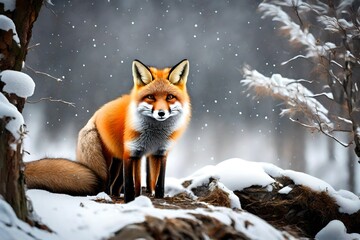 Fototapeta premium red fox vulpes