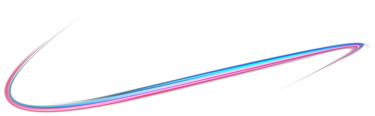 Blue and red neon wavy lines. Red blue special effect, speed police line. Magic of moving fast lines. Laser beams. Particle motion effect. Acceleration speed motion on night road. PNG.