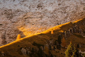 Sunset over the Altopiano del Montasio
