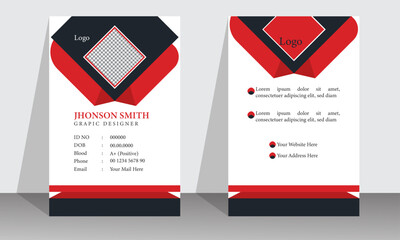 Modern and creative Company Corporate Clean Business identity card Design for employees varitations.
