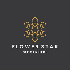 flower logo template vector illustration design