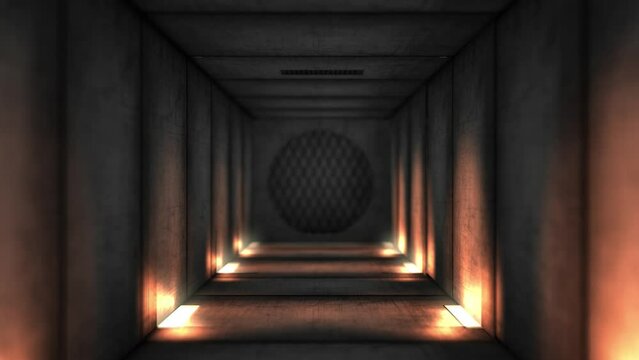 Traveling through generic fallout shelter or security tunnel