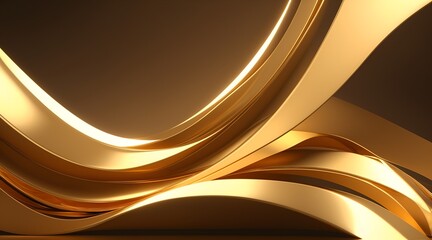 abstract elegant golden background with waves, gold Tones. backdrop for a product presentation, awarding, adds, event wallpaper background.