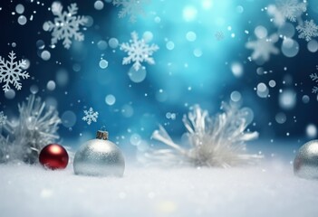 Christmas background with New Year decorations