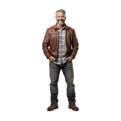 Fototapeta premium smiling middle aged people standing, full body
