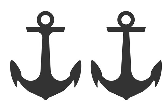 Anchor icon. Anchor object logo background vector ilustration.