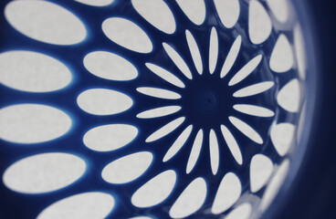 Abstract Geometric Background With Oval Holes On A Stretched Structure