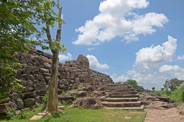 ruins of Chausath yogini temple , khajuraho,  Madhya Pradesh, India