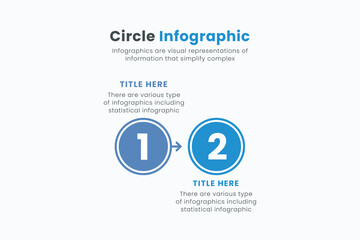 Minimal business vector circle chart infographic templates for presentations, advertising, layouts, and annual reports Business concept with 2 options.