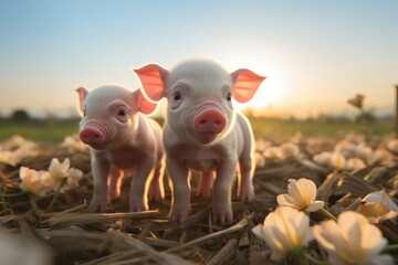 Cute little pigs.