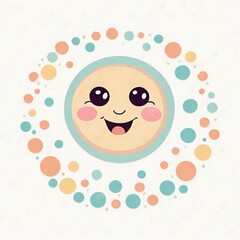 cute kawaii cartoon baby. vector illustration of baby design, happy face, emoticon. cute kawaii cartoon baby. vector illustration of baby design, happy face, emoticon. happy baby face cartoon design, 
