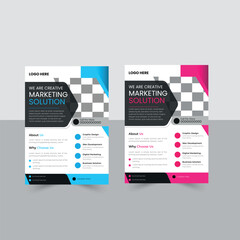 Corporate creative colourful business flyer template