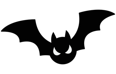 Halloween bat icon isolated on white background.