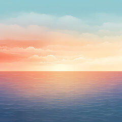 Naklejka na ściany i meble background with a soft gradient depicting a coastal sunset