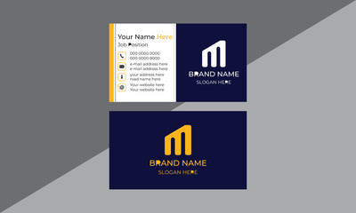 An elegant luxury Modern Creative & Clean business card design.set to print with vector & illustration. 