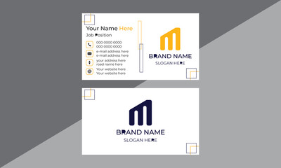 modern business card template set with simple geometric shapes.Ready for print.