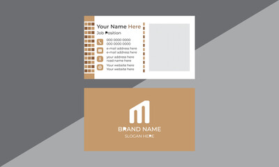 Vector template business card design set with geometric shapes.Card is ready for print.