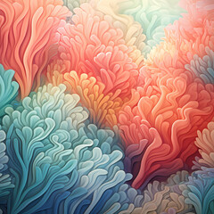 background with a soft gradient depicting the colors of a coral reef