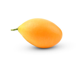Sweet Marian Plum. Tropical fruit, Mayongchid, Maprang on white background.