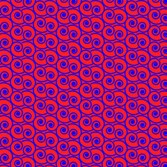 Flower black background seamless pattern Vector illustration