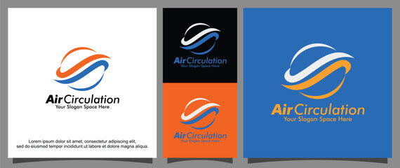 Fresh air flow logo template