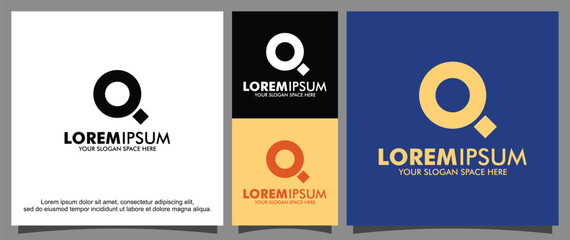 Modern letter Q logo template
