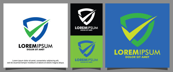 Check and shield logo template
