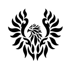 Fototapeta na wymiar graphic vector illustration of tribal art design symbol of an eagle with both wings