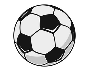 Soccer ball. Vector classic black and white soccer ball, for playing football.