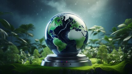 AI-generated speakers underscoring the pivotal role of Earth Day in mobilizing global efforts towards a more sustainable and environmentally conscious world. - obrazy, fototapety, plakaty