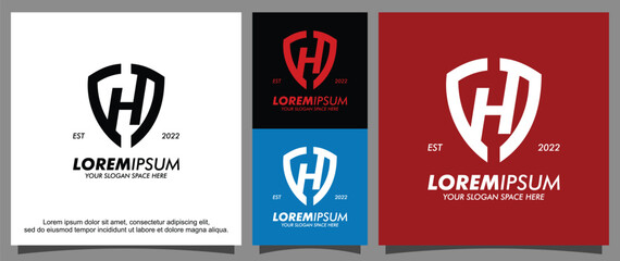 Modern letter H logo template
