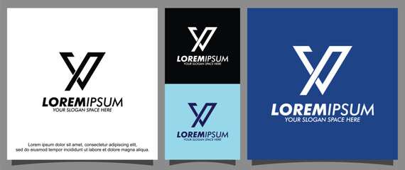 Modern letter V logo template
