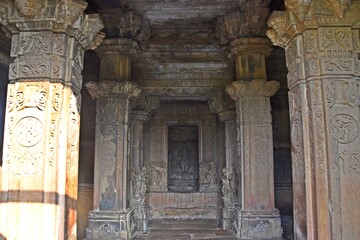 Fototapeta na wymiar Interior part of Khajuraho Group of Monuments | UNESCO World Heritage , Madhya Pradesh, India