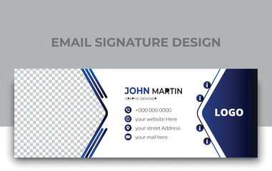 Creative business email signature template or email footer design