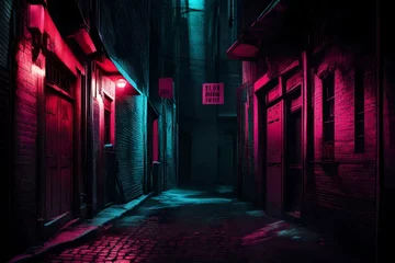 Foto op Plexiglas dark tunnel in the night © Naz