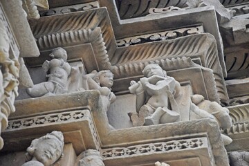 Sculptures on Khajuraho Group of Monuments | UNESCO World Heritage Site, Madhya Pradesh, India