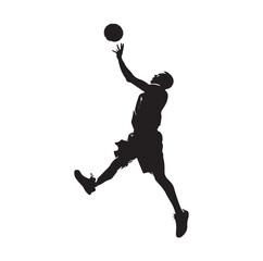 Basketball Silhouette Vector On White Background.