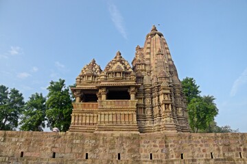 Fototapeta na wymiar Khajuraho Group of Monuments | UNESCO World Heritage Site, Madhya pradesh, India