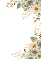 green invitation card, Elegant floral  wedding card, wedding floral background